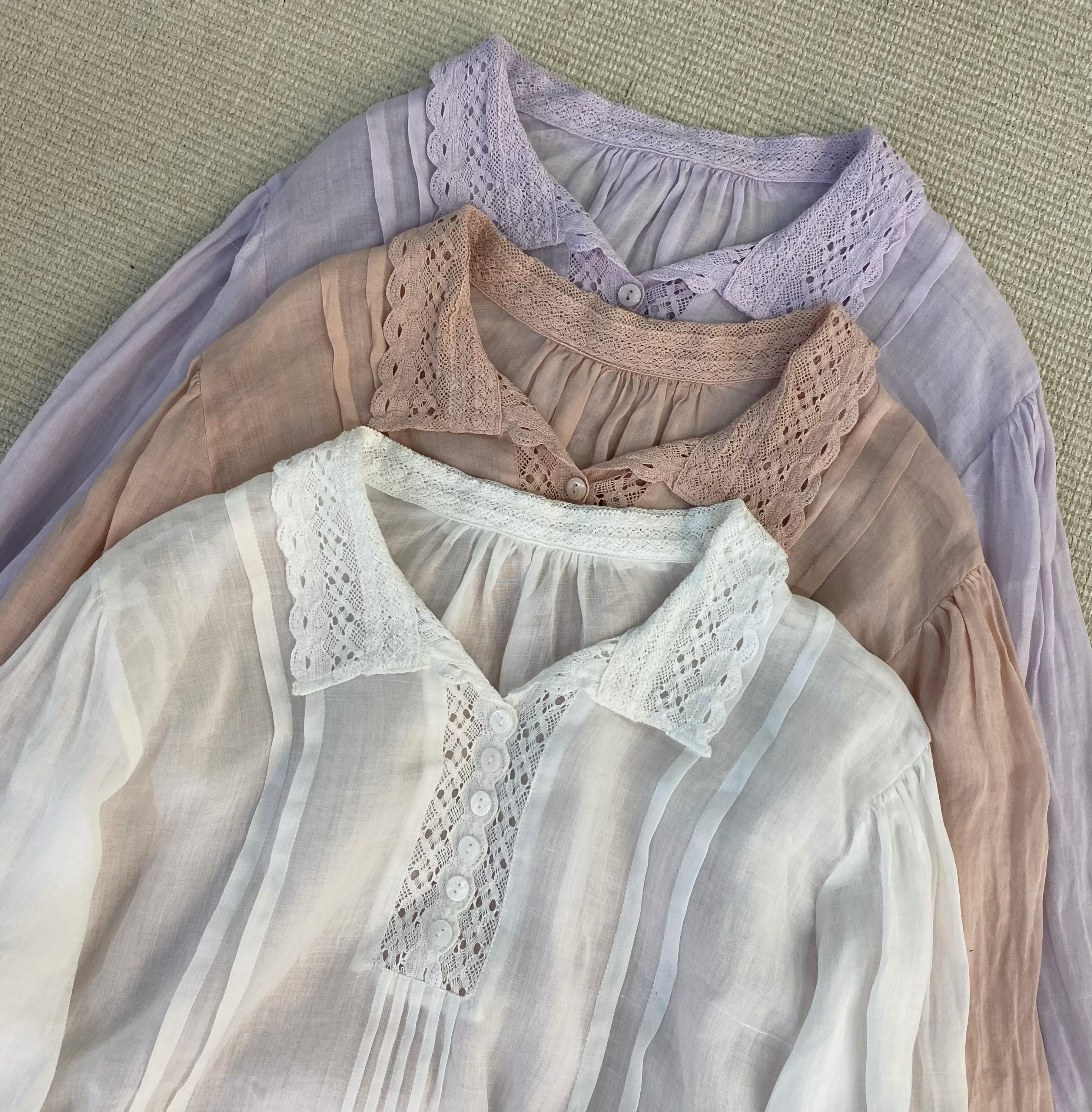 ramie lace blouse women,loose fit shirt, vintage style, lightweight top