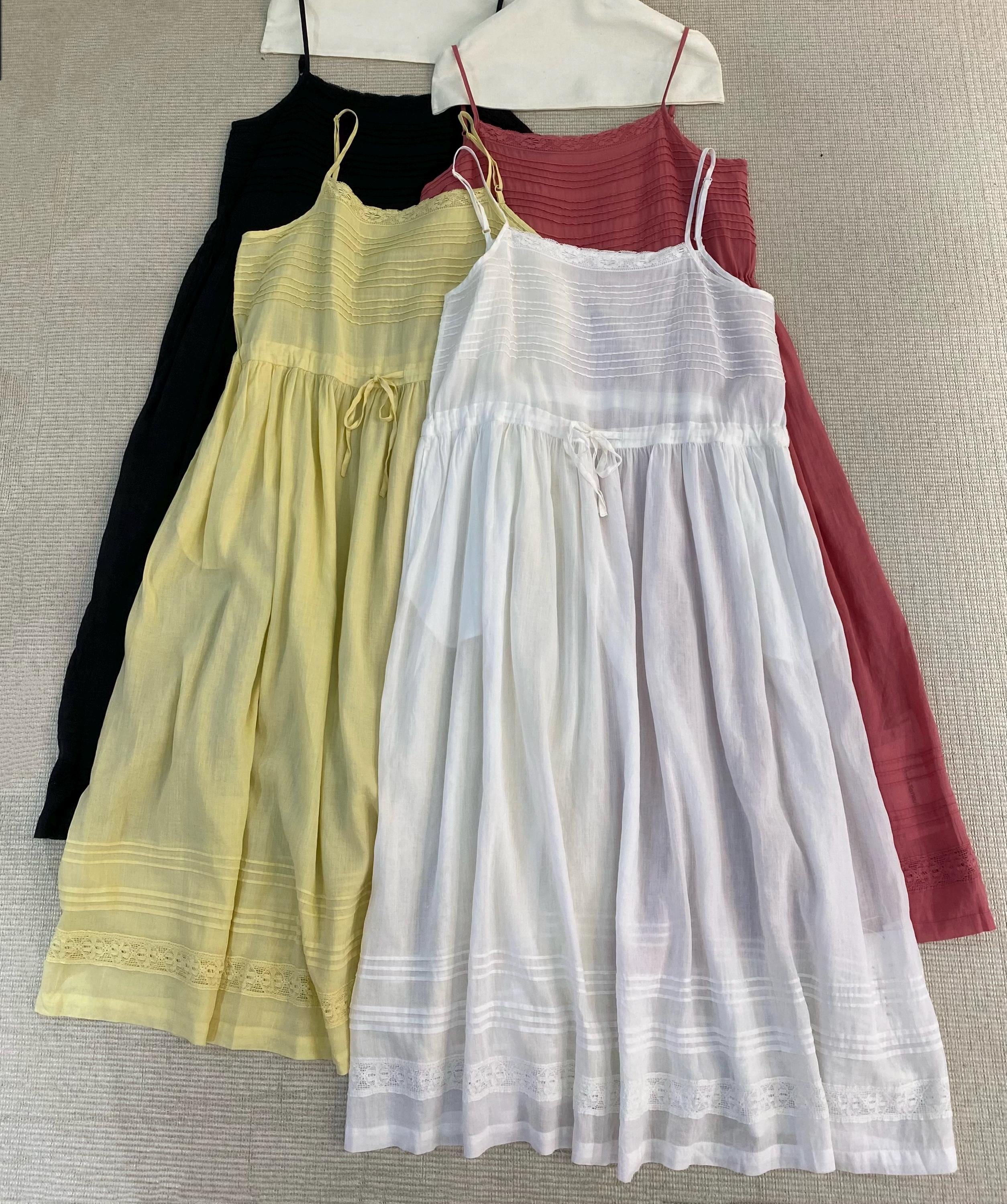 Romantic ramie cotton slip dress, sleeveless lace flower dress,  camisole Dress, strap lace dress, lightweight summer sundress